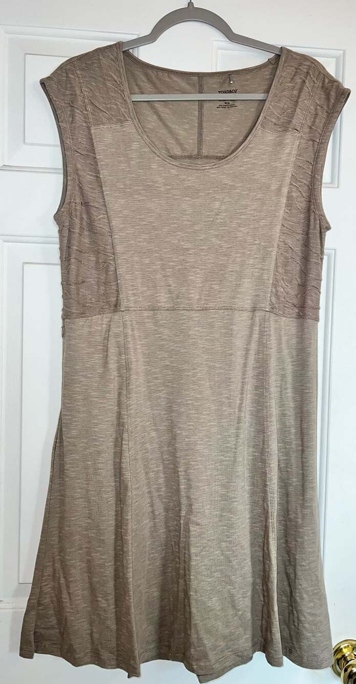Toad & Co. Sama Sama Pocket Organic Cotton Blend Beige - size L - OE